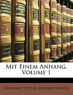 Mit Einem Anhang, Volume 1