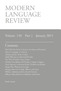 Modern Language Review (110: 1) January 2015