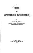 Modes of Constitutional Interp Retation