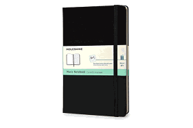 Moleskine Art Plus Music Notebook, Large, Black, Hard Cover (5 X 8.25)