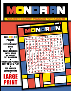 Mondrian: Number Search Puzzle Book For Adults