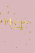 Monique: Personalized Journal to Write In - Rose Gold Line Journal