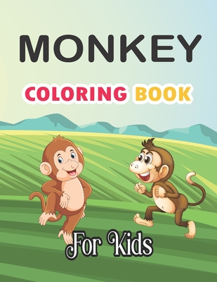 Monkey Coloring Book For Kids: funny coloring pages, jungle animal book - Nur Press, Tech