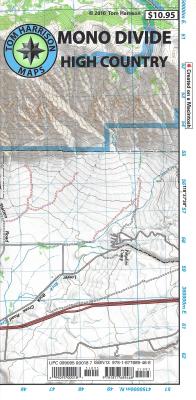 Mono Divide High Country Trail Map - Tom Harrison Maps, and Harrison, Tom, and Valley Graphics