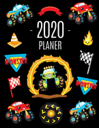 Monstertruck Planer 2020: Monatsplaner 2020 mit Wochenbersicht - Raum fr Notizen - Januar - Dezember 2020 Agenda - Ideal fr die Schule, Studium und das Bro