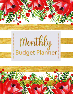 Monthly Budget Planner: Floral Vintage Stripes Weekly Expense Tracker Bill Organizer Notebook Business Money Personal Finance Journal Planning Workbook Size 8.5x11 Inches