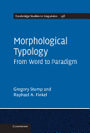 Morphological Typology: From Word to Paradigm