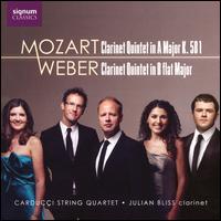 Mozart: Clarinet Quintet in A major, K. 581; Weber: Clarinet Quintet in B flat Major - Carducci String Quartet; Julian Bliss (clarinet)