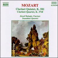 Mozart: Clarinet Quintet, K. 581; Clarinet Quartet, K 374f - Bla Kovcs (clarinet); Danubius String Quartet; Jzsef Balogh (clarinet); Jzsef Balogh (basset horn)