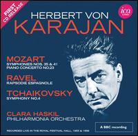 Mozart: Symphonies Nos. 35 & 41; Piano Concerto No. 23; Ravel: Rapsodie Espagnole; Tchaikovsky: Symphony No. 4 - Clara Haskil (piano); Philharmonia Orchestra; Herbert von Karajan (conductor)