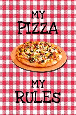 My Pizza My Rules: Lined Notebook, Pizza themed journal with Pizzeria tablecloth style cover - Journals, Street Doge