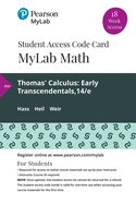 Mylab Math with Pearson Etext -- 18 Week Standalone Access Card -- For Thomas' Calculus with Integrated Review