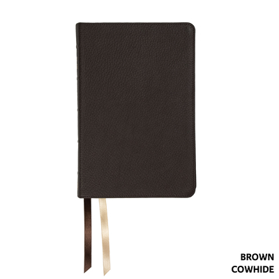 NASB Handy Size, Paste-Down Brown Cowhide Indexed - Steadfast Bibles