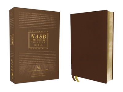 Nasb, Thinline Bible, Genuine Leather, Buffalo, Brown, Red Letter Edition, 1995 Text, Comfort Print - Zondervan