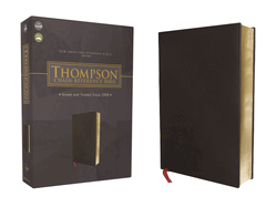 Nasb, Thompson Chain-Reference Bible, Bonded Leather, Black, Red Letter, 1977 Text, Thumb Indexed