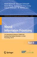 Neural Information Processing: 31st International Conference, ICONIP 2024, Auckland, New Zealand, December 2-6, 2024, Proceedings, Part IX