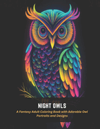 Night Owls: A Fantasy Adult Coloring Book with Adorable Owl Portraits and Designs