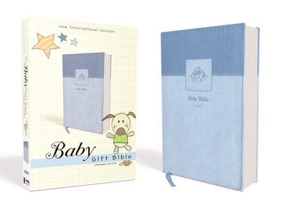 NIV, Baby Gift Bible, Holy Bible, Leathersoft, Blue, Red Letter, Comfort Print: Keepsake Edition - Zonderkidz
