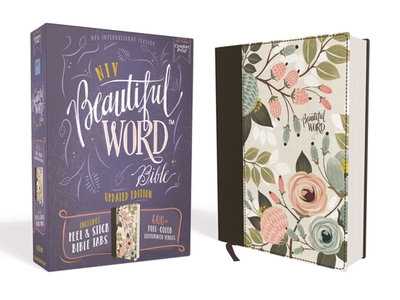 NIV, Beautiful Word Bible, Updated Edition, Journal Edition for Women, 600+ Full-Color Illustrated Verses, Peel/Stick Bible Tabs, Floral Cloth over Board, Red Letter, Comfort Print - Zondervan