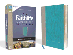 NIV, Faithlife Illustrated Study Bible, Leathersoft, Gray/Blue, Indexed: Biblical Insights You Can See
