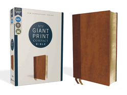 Niv, Giant Print Compact Bible, Leathersoft, Brown, Red Letter Edition, Comfort Print