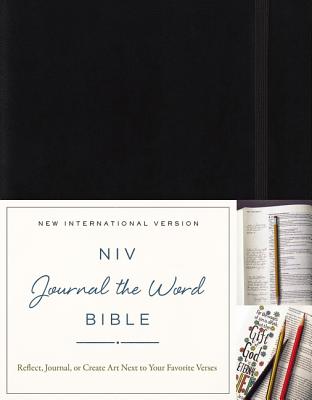 NIV, Journal the Word Bible, Hardcover, Black: Reflect, Journal, or Create Art Next to Your Favorite Verses - Zondervan