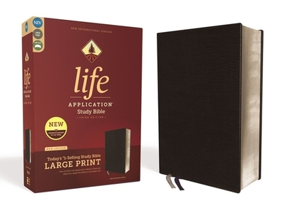 NIV, Life Application Study Bible, Third Edition, Large Print, Bonded Leather, Black, Red Letter - Zondervan