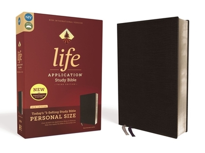NIV, Life Application Study Bible, Third Edition, Personal Size, Bonded Leather, Black, Red Letter - Zondervan