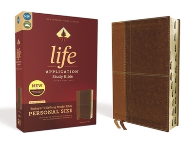 NIV, Life Application Study Bible, Third Edition, Personal Size, Leathersoft, Brown, Red Letter, Thumb Indexed - Zondervan