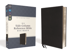 Niv, Side-Column Reference Bible, Wide Margin, Leathersoft, Black, Comfort Print