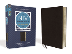 NIV Study Bible, Fully Revised Edition, Large Print, Bonded Leather, Black, Red Letter, Comfort Print
