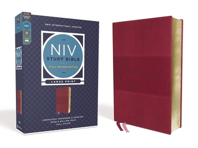 NIV Study Bible, Fully Revised Edition, Large Print, Leathersoft, Burgundy, Red Letter, Comfort Print - Barker, Kenneth L (Editor), and Strauss, Mark L (Editor), and Brown, Jeannine K (Editor)