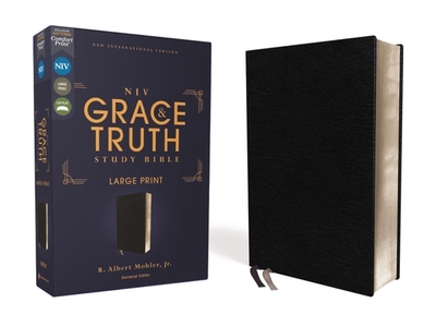 Niv, the Grace and Truth Study Bible (Trustworthy and Practical Insights), Large Print, European Bonded Leather, Black, Red Letter, Comfort Print - Mohler Jr, R Albert (Editor), and Zondervan