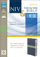 NIV, The Message, Side-by-Side Bible, Compact, Imitation Leather, Blue/Green: Two Bible Versions Together for Study and Comparison
