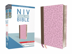 NIV, Thinline Bible, Large Print, Imitation Leather, Pink, Red Letter Edition