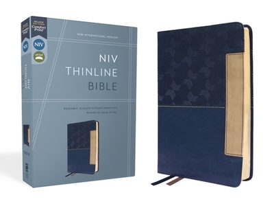 Niv, Thinline Bible, Leathersoft, Blue, Red Letter, Comfort Print - Zondervan