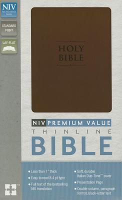 NIV, Value Thinline Bible, Imitation Leather, Brown - Zondervan