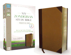 NIV Zondervan Study Bible, Personal Size, Leathersoft, Brown/Tan: Built on the Truth of Scripture and Centered on the Gospel Message