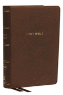 NKJV, Deluxe Reference Bible, Compact Large Print, Imitation Leather, Brown, Red Letter Edition, Comfort Print