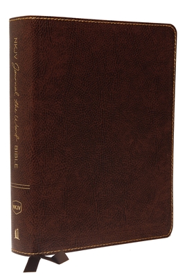 NKJV, Journal the Word Bible, Bonded Leather, Brown, Red Letter Edition, Comfort Print: Reflect, Journal, or Create Art Next to Your Favorite Verses - Thomas Nelson