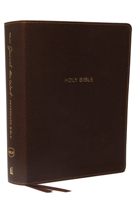 NKJV, Journal the Word Reference Bible, Imitation Leather, Brown, Red Letter Edition, Comfort Print: Let Scripture Explain Scripture. Reflect on What You Learn. - Thomas Nelson