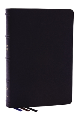 Nkjv, Large Print Thinline Reference Bible, Blue Letter, MacLaren Series, Genuine Leather, Black, Thumb Indexed, Comfort Print: Holy Bible, New King James Version - Thomas Nelson