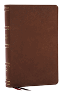 Nkjv, Single-Column Reference Bible, Verse-By-Verse, Brown Genuine Leather, Red Letter, Comfort Print (Thumb Indexed)