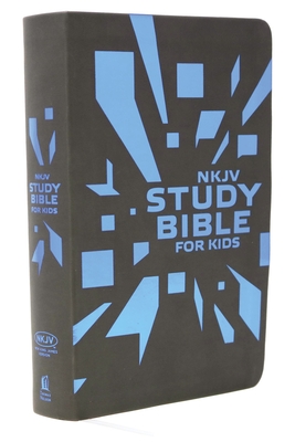 NKJV, Study Bible for Kids, Leatherflex, Grey/Blue: The Premier NKJV Study Bible for Kids - 