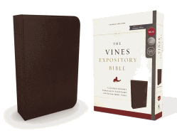 NKJV, the Vines Expository Bible, Imitation Leather, Brown, Red Letter Edition: A Guided Journey Through the Scriptures with Pastor Jerry Vines