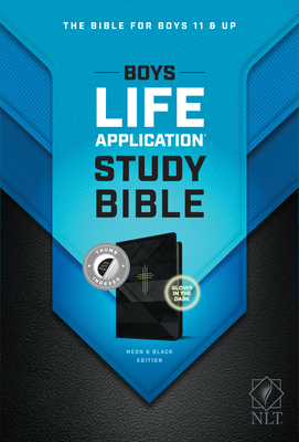 NLT Boys Life Application Study Bible, Tutone (Leatherlike, Neon/Black, Indexed) - Tyndale (Creator)
