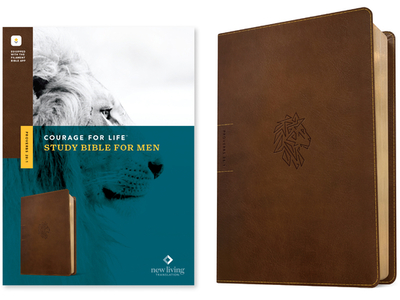 NLT Courage for Life Study Bible for Men, Filament Enabled (Leatherlike, Rustic Brown Lion) - Tyndale (Creator), and Courage for Life (Notes by), and White, Ann (Editor)