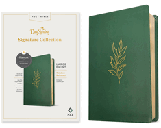 NLT Large Print Thinline Reference Bible, Filament-Enabled Edition (Leatherlike, Evergreen, Red Letter): Dayspring Signature Collection