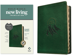 NLT Personal Size Giant Print Bible, Filament Enabled Edition (Red Letter, Leatherlike, Evergreen Mountain )