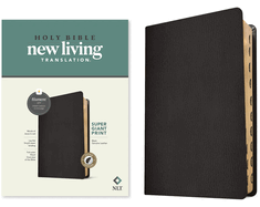 NLT Super Giant Print Bible, Filament-Enabled Edition (Genuine Leather, Black, Red Letter)